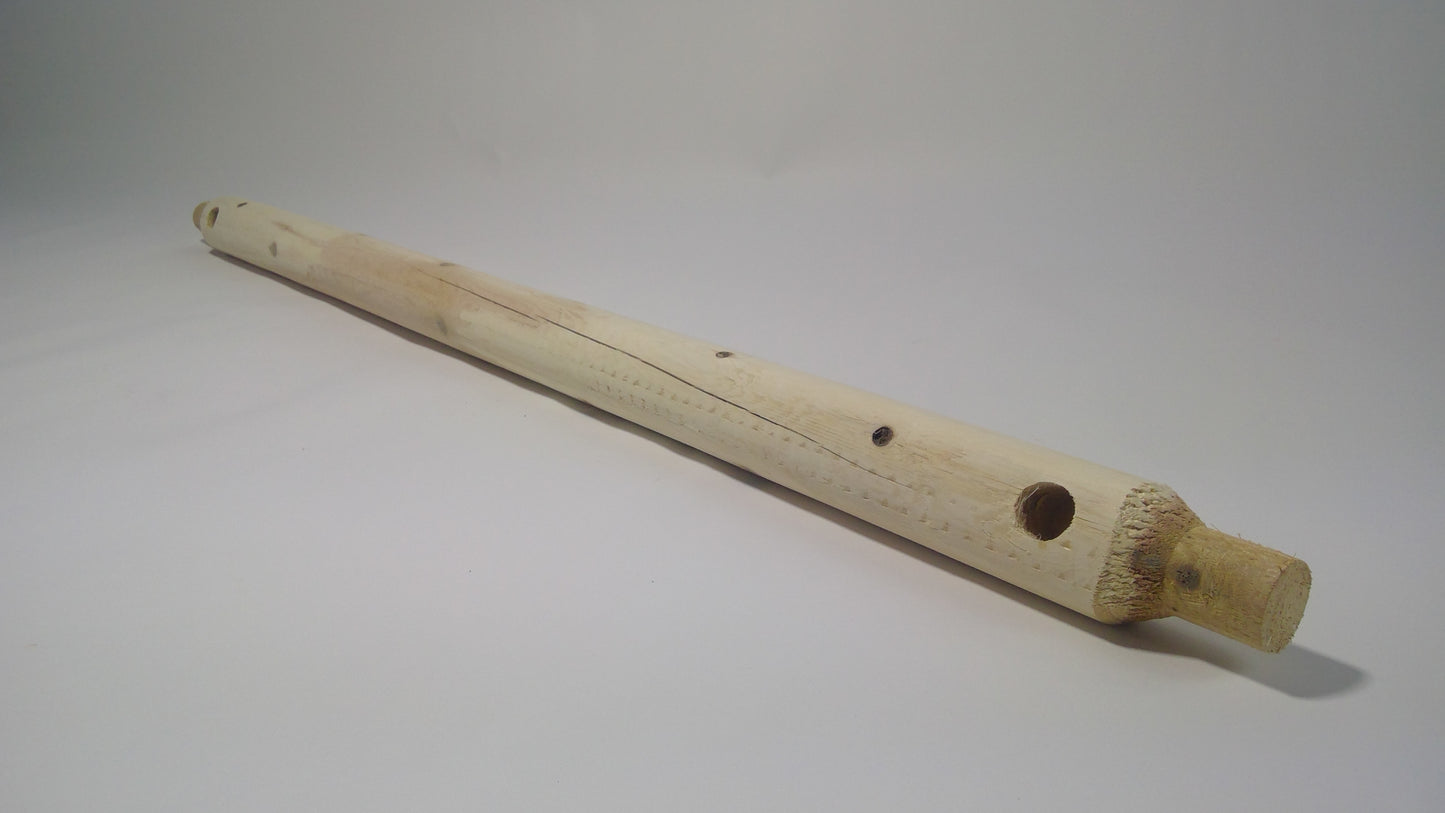 Cross log for a 5' lawn swing, made of wood, with two holes and two tenons for swing back.